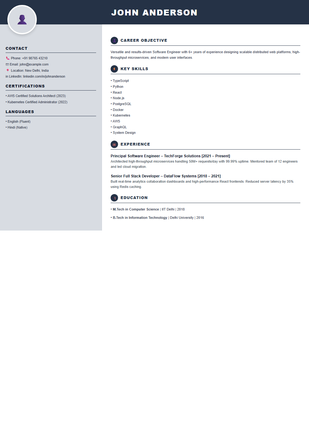 Simple Resume Template